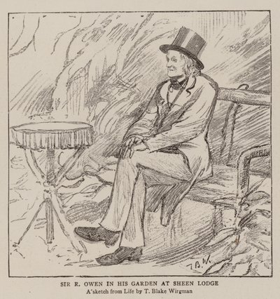 Sir R Owen en su jardín en Sheen Lodge de Theodore Blake Wirgman